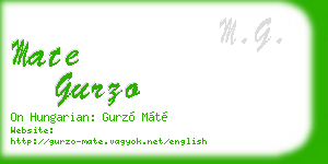 mate gurzo business card